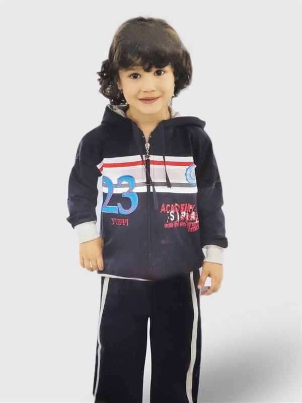 Hmd Boys Hooded Zippered Tracksuit Set 5032