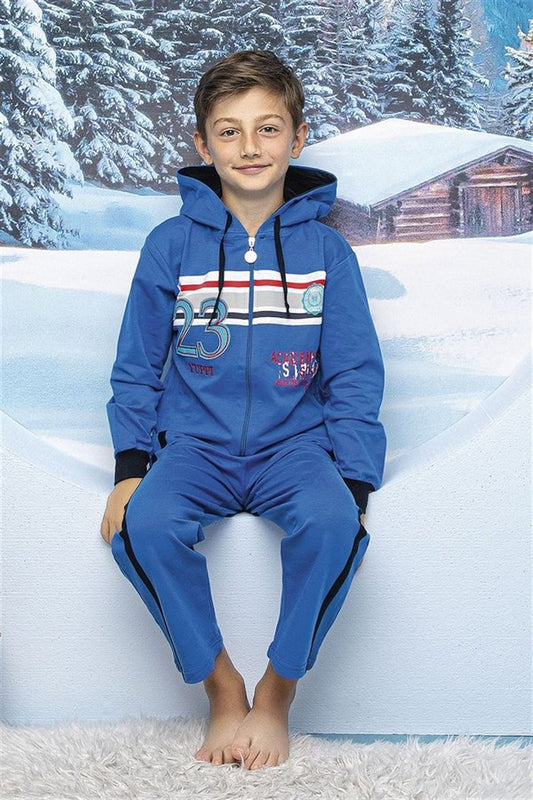 Hmd Boys Hooded Zippered Tracksuit Set 5032