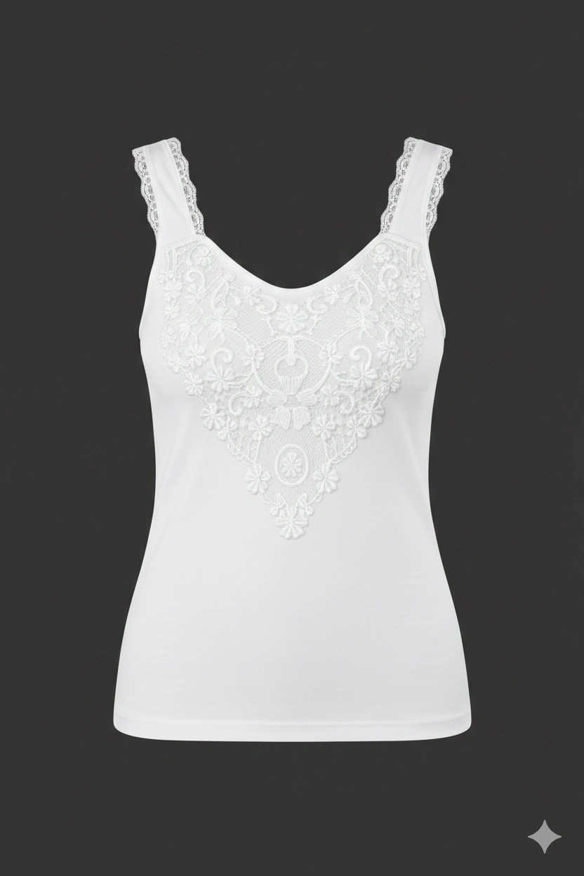 Débardeur en dentelle Lycra sahinler B152