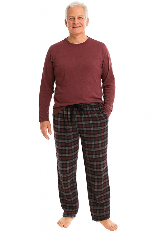 Pijalux Men's Plaid Pattern Single Bottom 2912