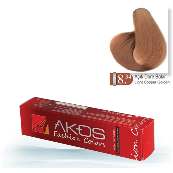 Akos Hair Dye Light Gold Copper 8.34