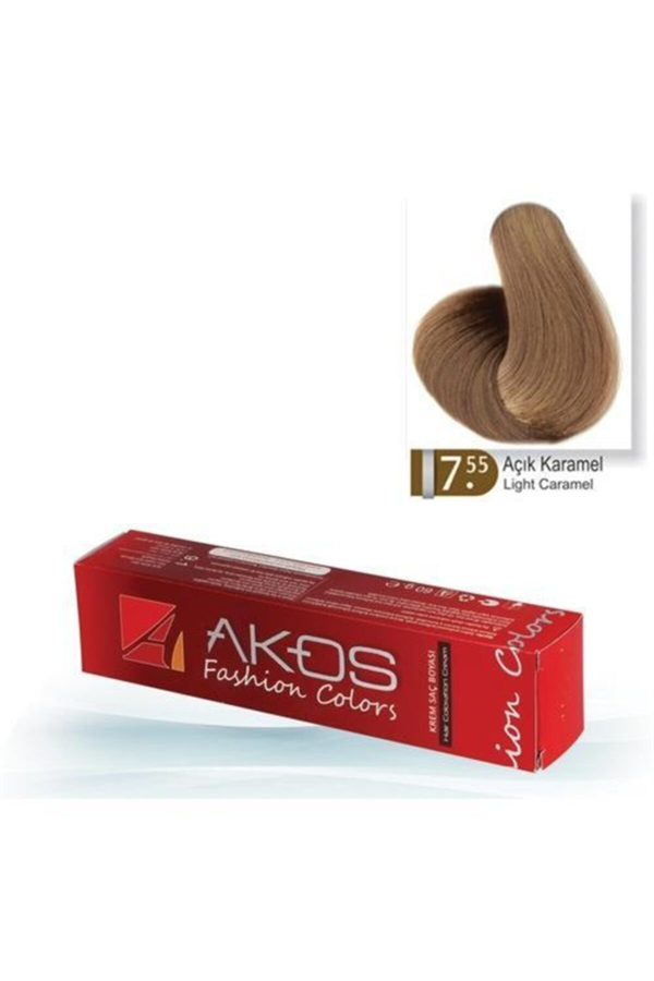 Akos Hair Dye Light Caramel 7.55