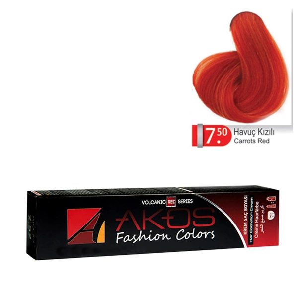 Teinture capillaire Akos Rouge Carotte 7,50