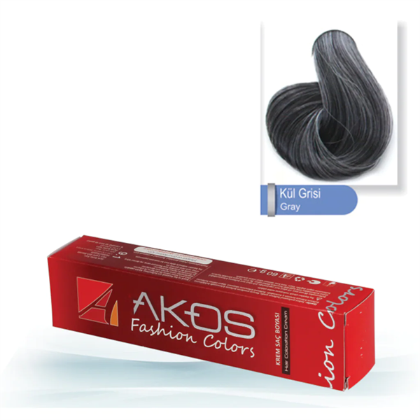 Akos Hair Dye Ash Gray 3 Pieces + 3 Pieces Oxidant