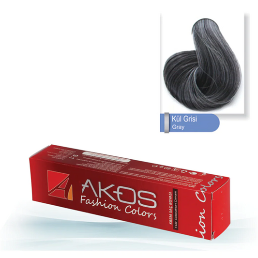 Akos Hair Dye Ash Gray 3 Pieces + 3 Pieces Oxidant