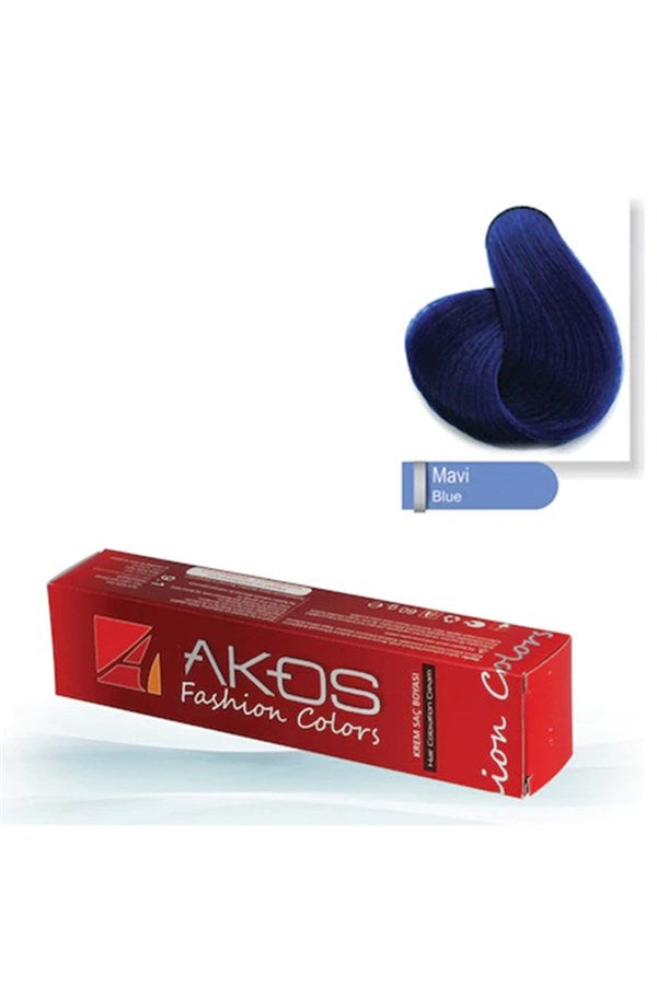 Akos Blue Color for Women 60 Gr Tube Hair Dye - Blue
