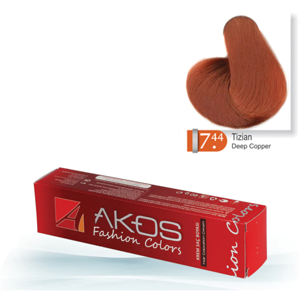 Akos Hair Dye Titian 7.44