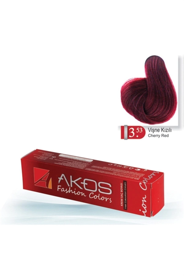 Teinture capillaire Akos Rouge cerise 3,53