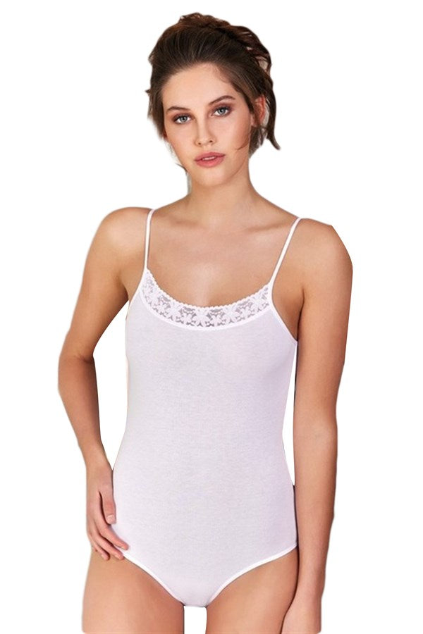 Berrak Women's Lace Snap Bodysuit 2097
