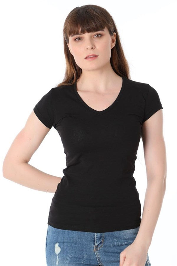 Clear Women's Short V Neck 2132