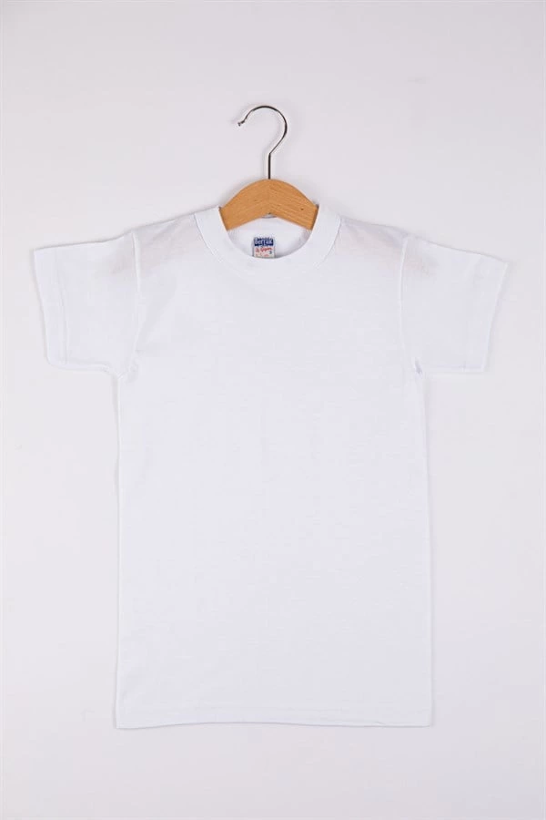 Sous-vêtements pour enfants : débardeur blanc transparent à col rond.