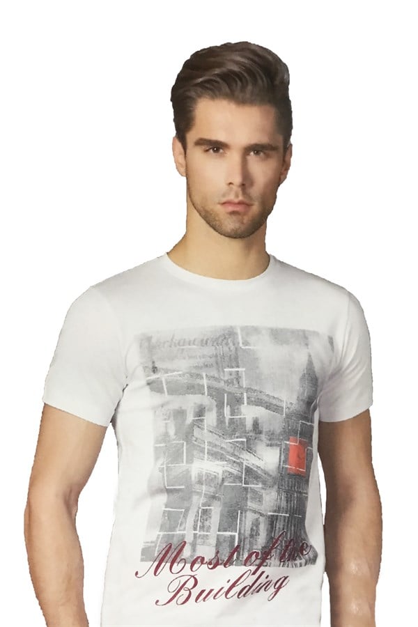 Clear Men's Bridge Printed T-Shirt 1047
