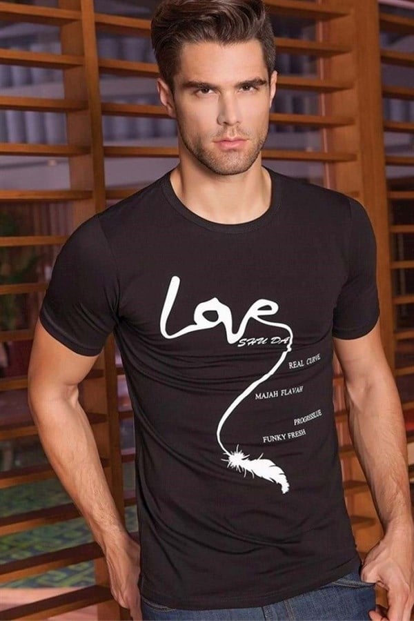 Clear Men's Love Printed T-Shirt 1037