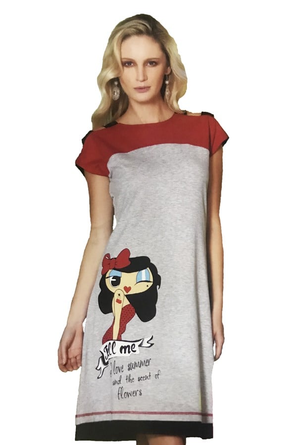 Clear Women Girls Printed Dress 2473