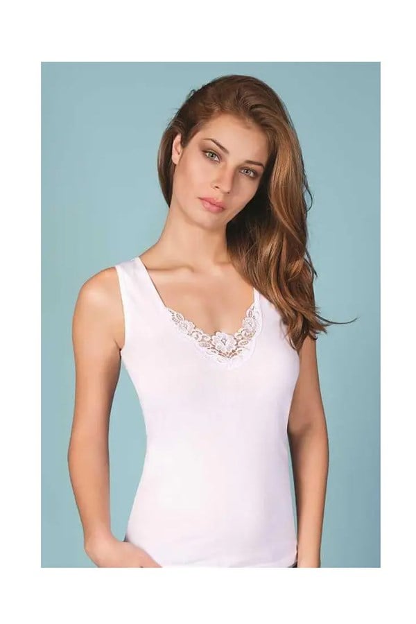 Berrak Women's Lace Wide Strapped Undershirt