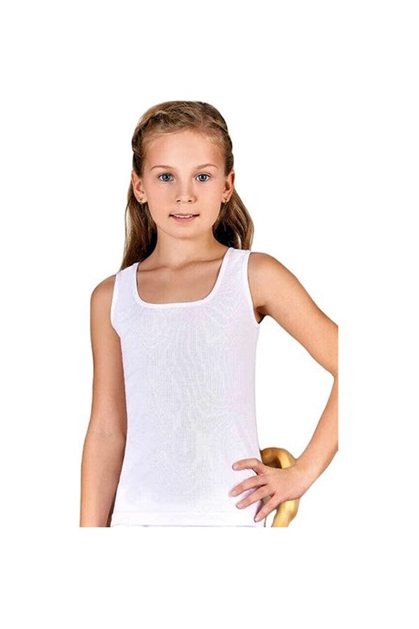 Berrak Girls Cotton Wide Strap Undershirt