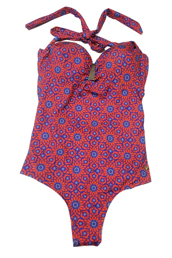 Black Spade Women's Floral Print Swimsuit 8258