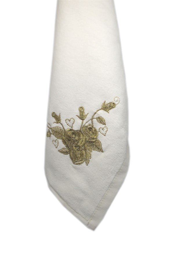 Bulteks Glitter Embroidered Velvet Hand Towel 30x50 Pattern 4