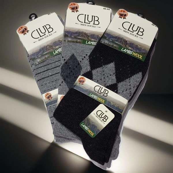 Club Lamswool Wool Men's Winter Socks 3 Pieces