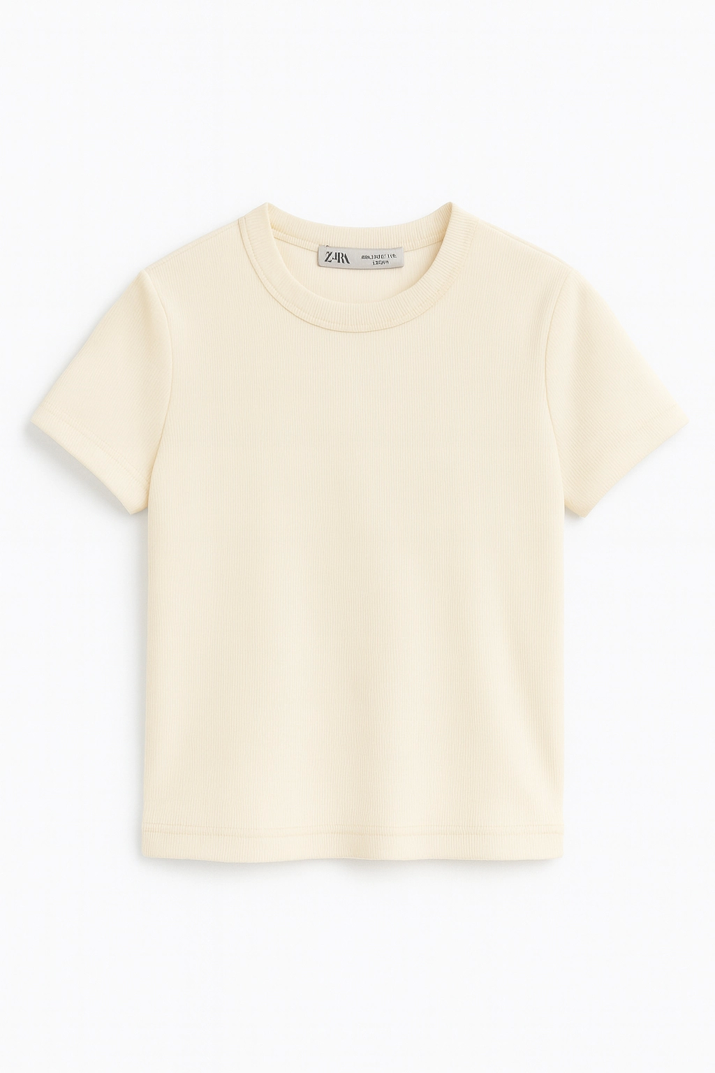 Crop Kısakollu Body Ekru Renk