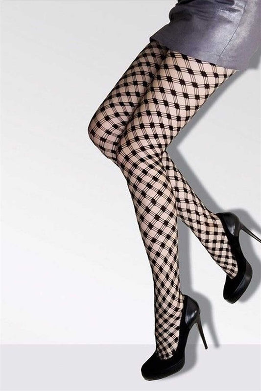 Daymod Ballerinal Fishnet Patterned Pantyhose Black 2