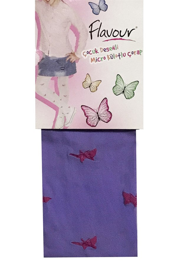 Daymod Kids Patterned Micro Tights Butterfly
