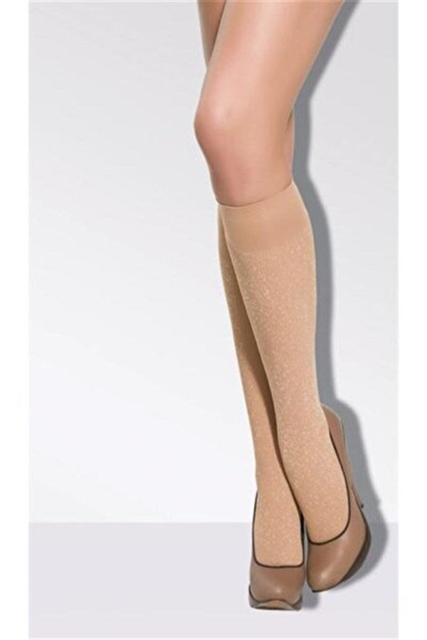 Daymod Women's Penny Glitter Micro Knee High Socks