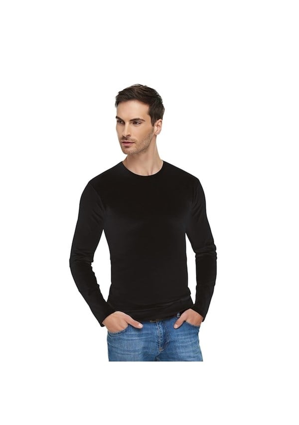 Elite Men's Elastane Zero Collar Long Sleeve Undershirt