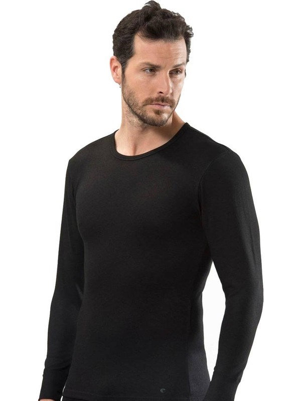 Elite Men's Elastane Zero Collar Long Sleeve Undershirt