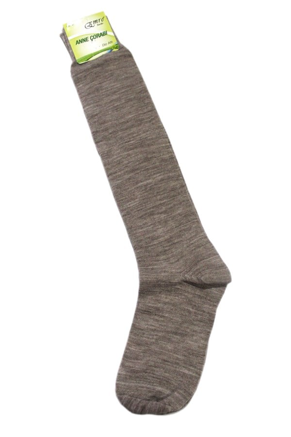 Emre Women's Beige Color Knee-Length Mother's Socks 217