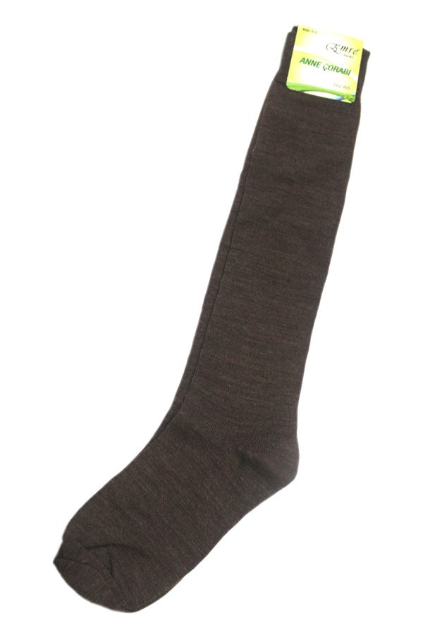 Emre Brown Color Knee-Length Mother Socks for Women 217