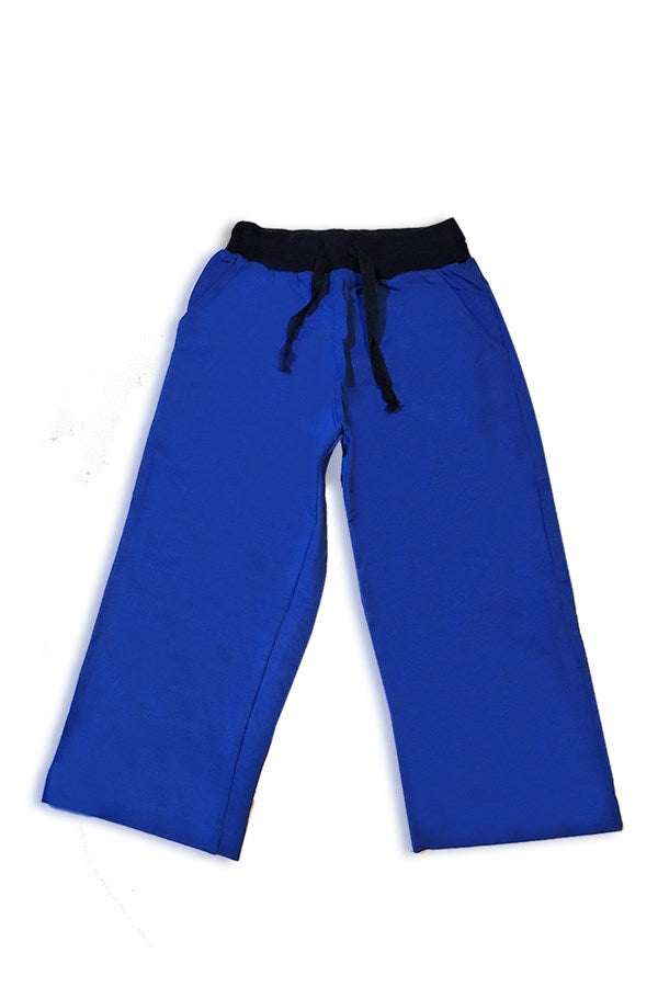 Boy's Saxe Blue Hooded Zippered Tracksuit