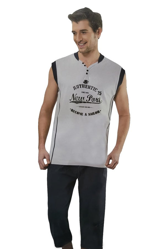 Men's Capri Pajama Set 20009