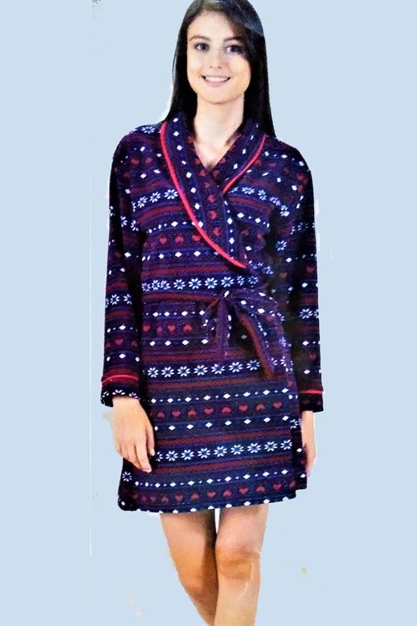 Estiva Women's Polar Dressing Gown Navy Blue XL 17329