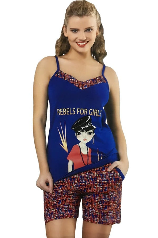 HMD Women's Printed Shorts Set 40018