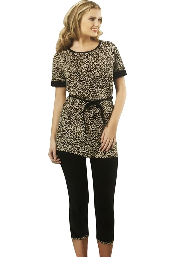 HMD Women's Leopard Print Leggings Set 60009
