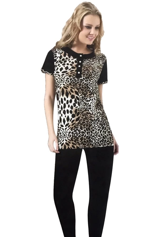 Ensemble legging imprimé léopard pour femme HMD 60018