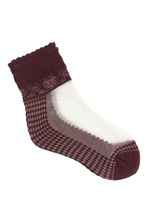 Italiana Women's Baklava Pattern Ankle Socks