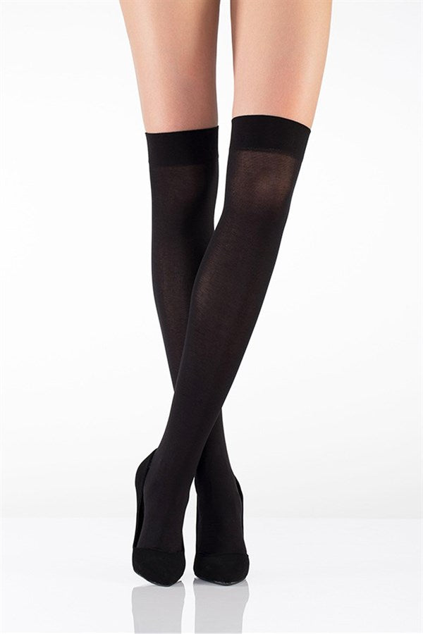 Italiana Women's Plain Cotton Over Knee Socks 1606
