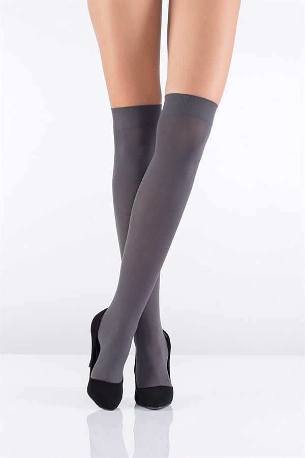 Italiana Women's Plain Cotton Over Knee Socks 1606