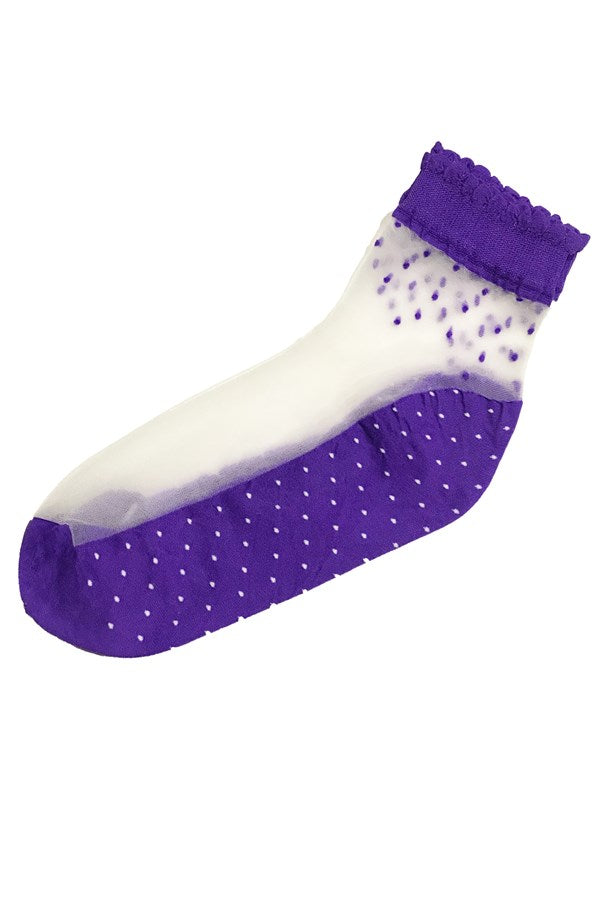 Italiana Dot Pattern Women's Ankle Socks