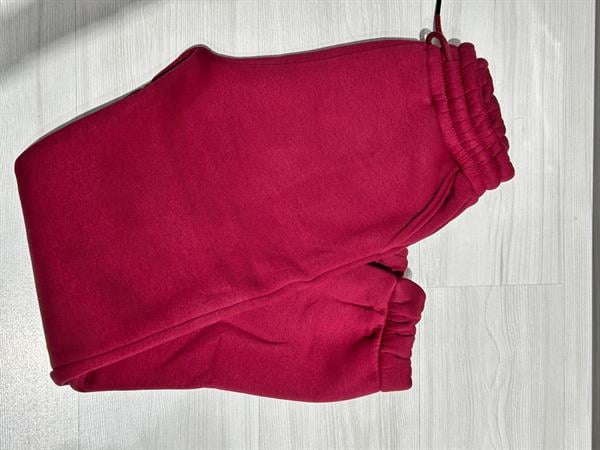 Jogger 3 Thread Raised Pocket Single Bottom Black Black Claret Red