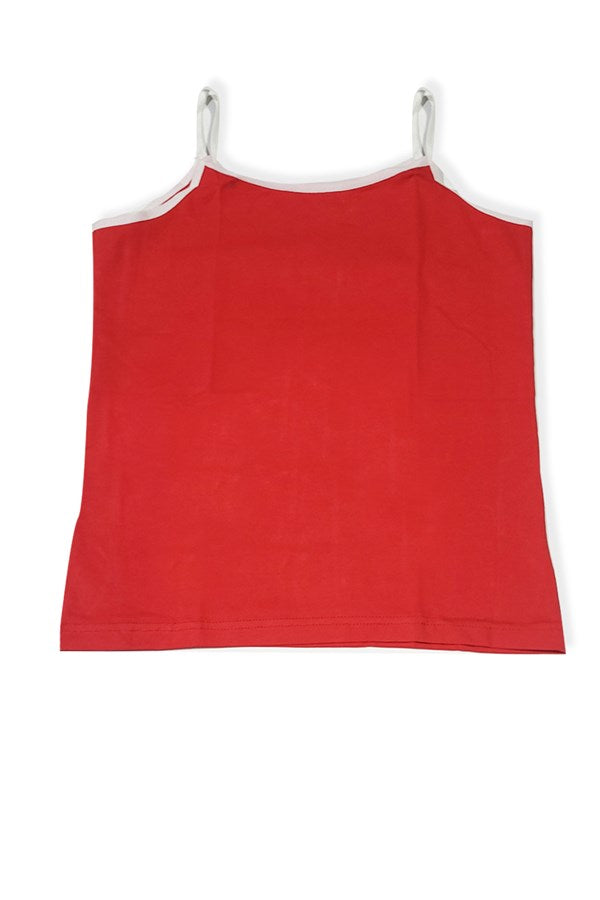 Girl's Suspender Vest Set Red 2544