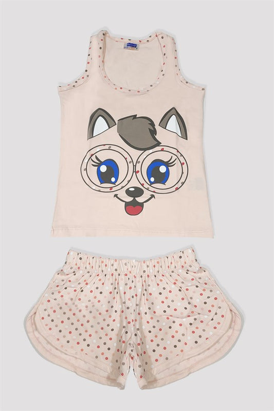 Girl Printed Shorts Set 6526