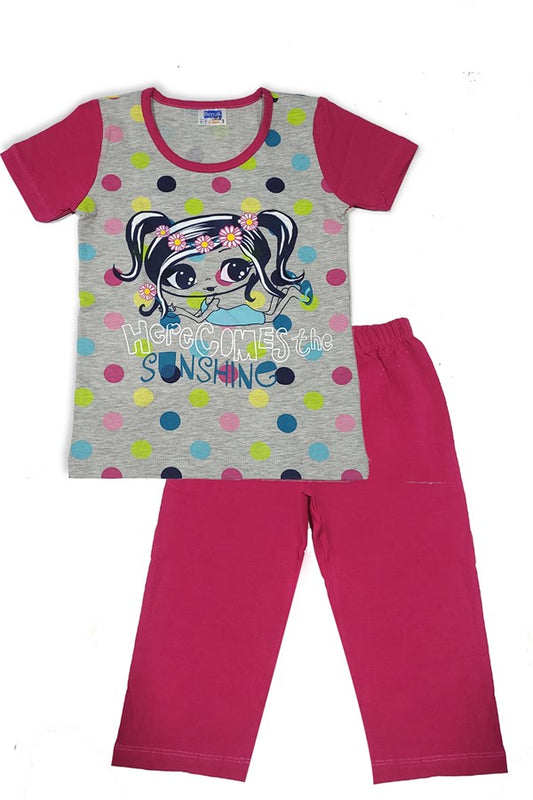 Girls Short Sleeve Pajama Set