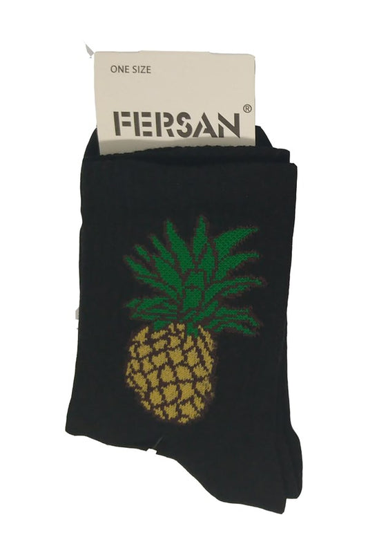 College Girl Pineapple Patterned Socks