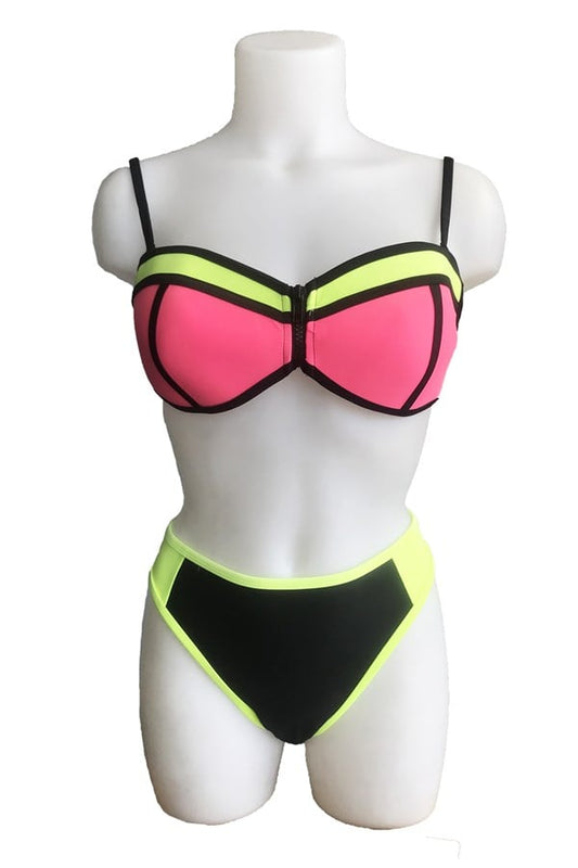 Mila Fermuarlı Straplez Kaplı Bikini Emp.