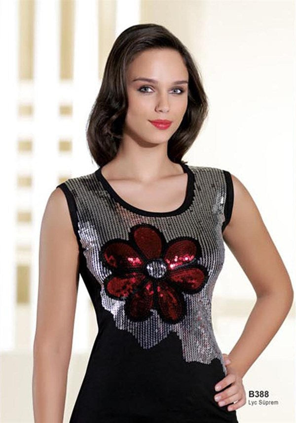 Şahinler Women's Glittery Zero Sleeve Undershirt B388