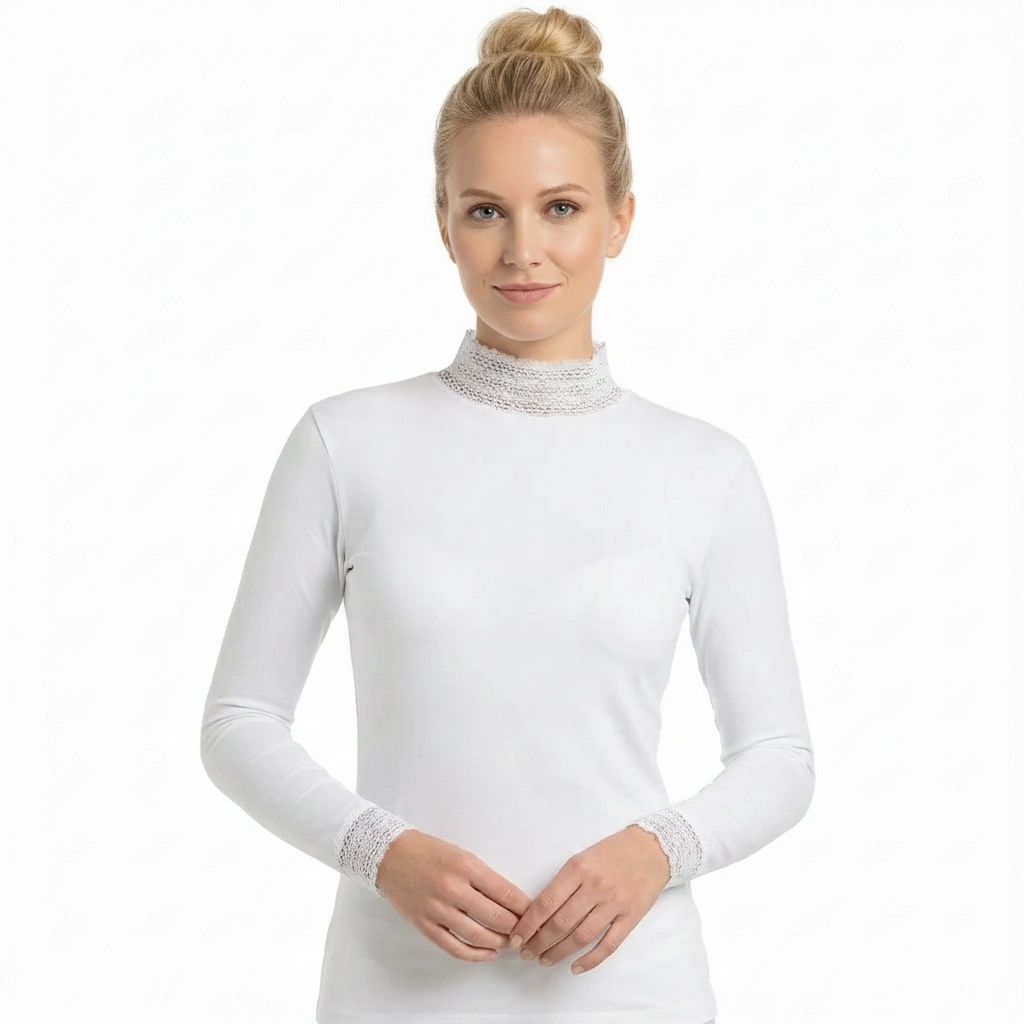 Body à manches longues en dentelle Sahinler B622