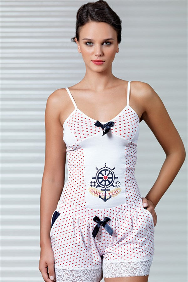 Şahinler Polka Dot Shorts Set B404
